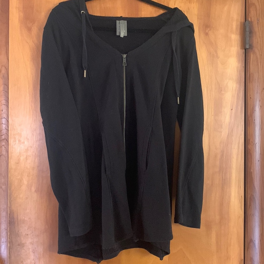 XCVI Black zip up sweatshirt